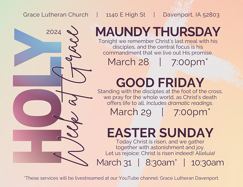 Holy Week events